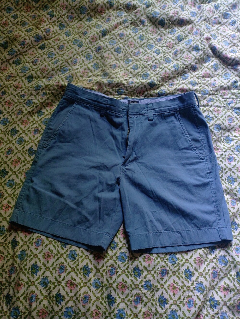 J. Crew Men's Slate Blue Flat Front Shorts